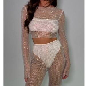 Diamante Pants or Skirt Set